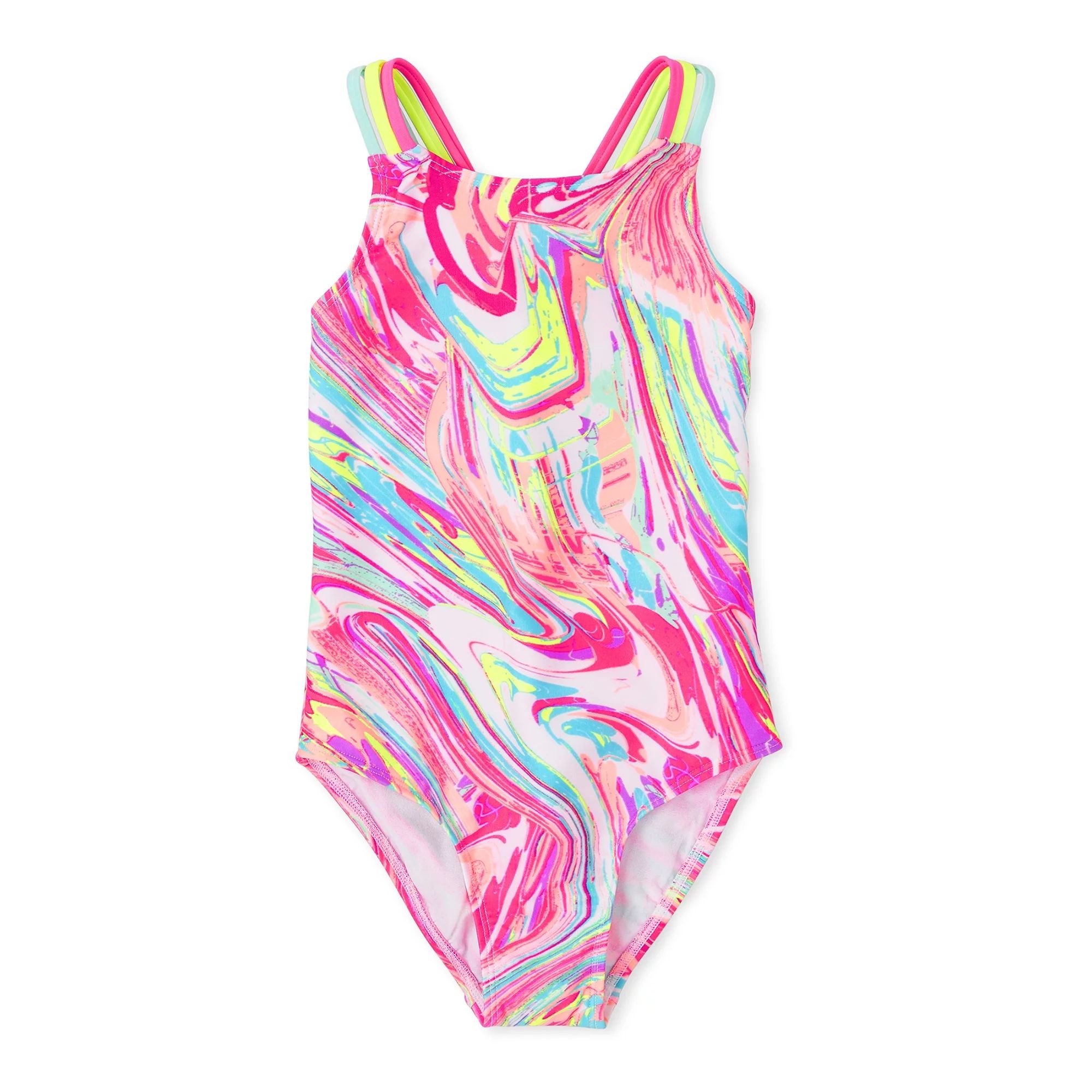 The Children's Place Girls Marble Print One Piece Swimsuit, Sizes 4-16 | Walmart (US)