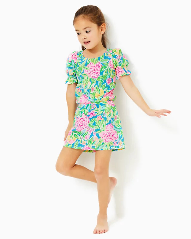 Girls Mini Adley Romper | Lilly Pulitzer