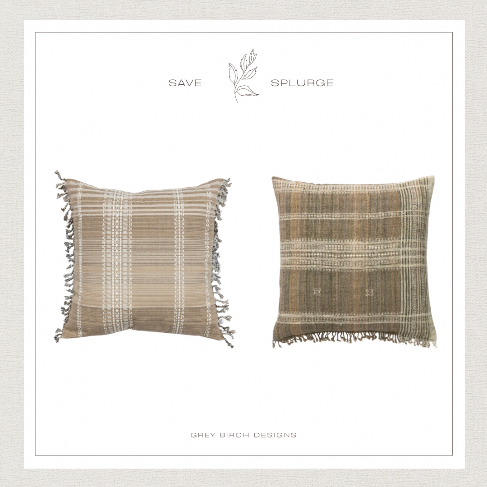 Designer Pillow Save vs. Splurge 

#LTKhome #LTKunder50 #LTKFind