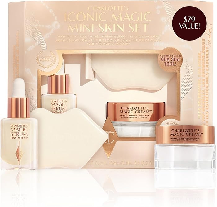 Charlotte Tilbury Iconic Magic Mini Skin Care Set - Travel Size Skincare Set with Magic Serum & C... | Amazon (US)