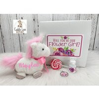 Flower Girl Proposal Gift Box, Mini Unicorn Wedding Party Gift, Custom Idea | Etsy (US)