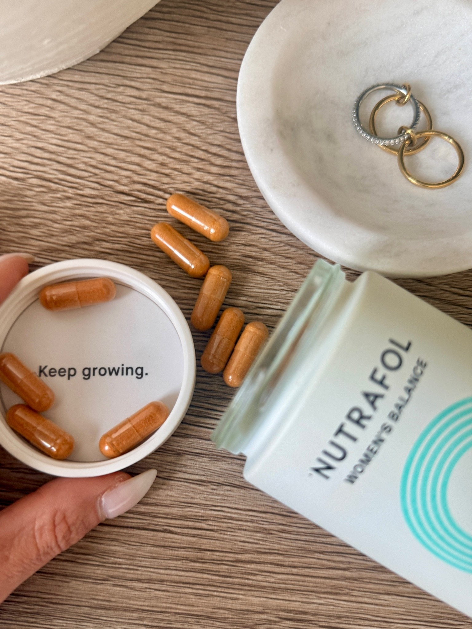 Nutrafol has been part of my daily routine for years now! From postpartum to perimenopause it’s been my go-to. Get 25% off + free travel gifts through 5/31 @nutrafol #ad #sponsored

#LTKselfcare #LTKmorningroutine #LTKOver40