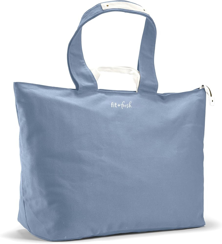 Fit & Fresh Large Beach Bag for Women - Extra Large Travel Tote With Pockets | Amazon (US)