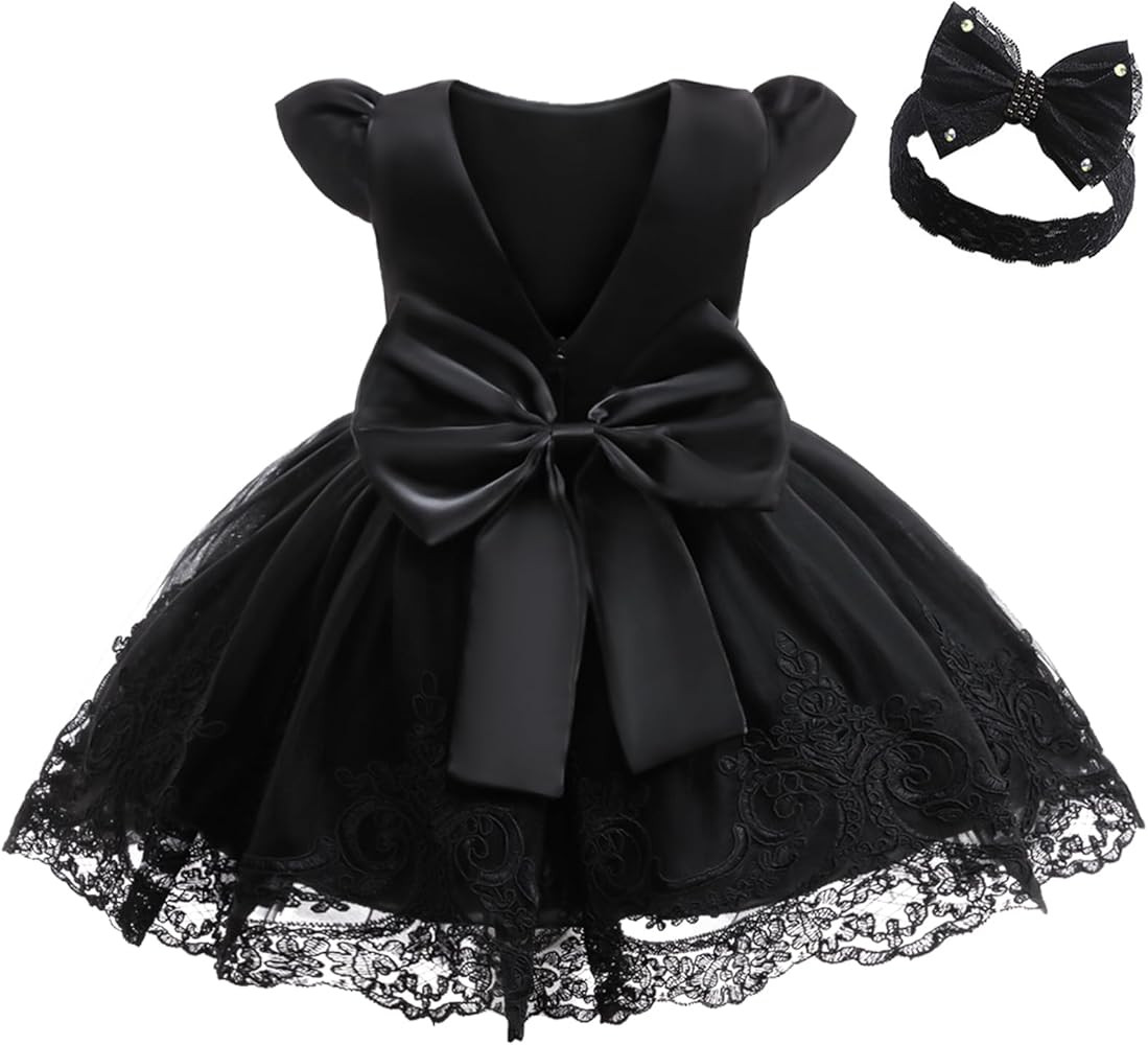 3M-3T Toddler Baby Girls Dresses Pageant Wedding Flower Girls Dress Formal Gowns Embroidered Lace... | Amazon (US)