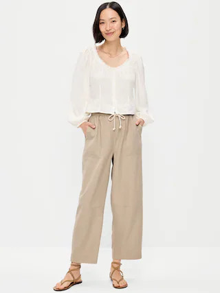 High-Waisted Utility Ankle Pants | Old Navy (CA)
