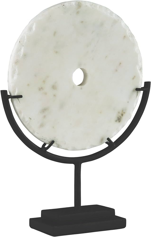 Signature Design by Ashley Jillsen Contemporary Disc Sculpture, White | Amazon (US)