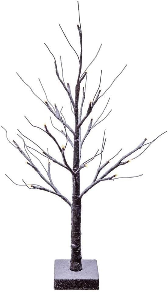 Vickerman 2' Brown Frosted Twig Tree, Battery Operated Warm White 3mm Wide Angle LED Lights. | Amazon (US)