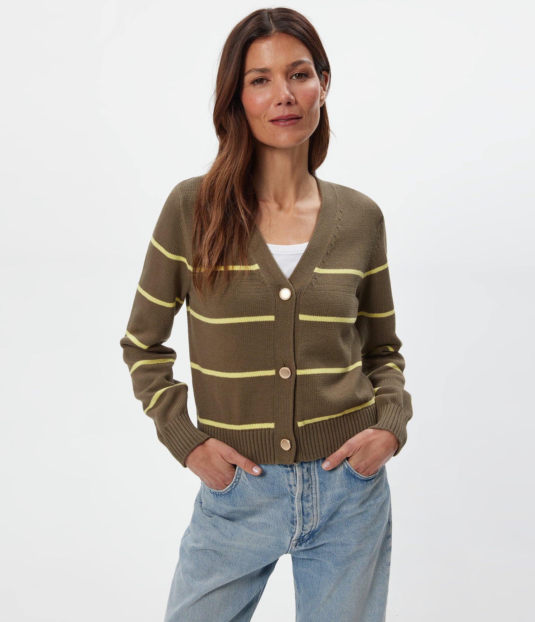 Variant options: Tracey Striped Cardigan | MichaelStars.com