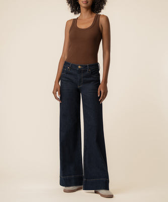 Maya High Rise Wide Leg, Petite in Amaze Wash | Kut From Kloth