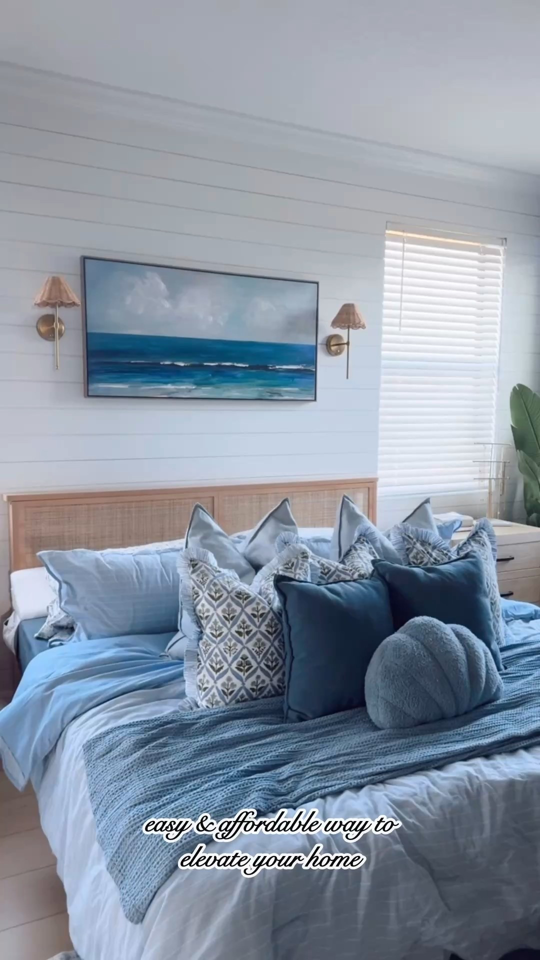 Amazon for the win! ✨ loooove the vibes that these lights give — totally elevated our bedroom without any hassle or a hefty cost! These are SO simple to charge, so you can put them anywhere in your home… no hook-up required! Linking as much as I can from our bedroom. 🩵🌊 #amazonfind #amazonhome #homedecor #affordablefinds 