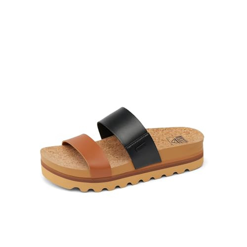 Reef Cushion Vista Hi Womens Platform Fashion Sandal, Arch Support, Ultra Soft Cushion Footbed, Black Duo, 9 | Amazon (US)