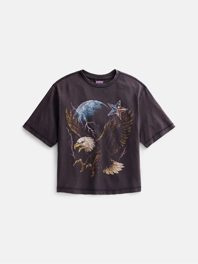 Weekend Academy Boys Garment Washed Graphic Tee 4-18 | Walmart (US)