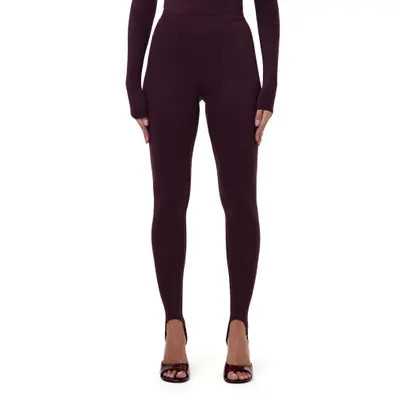 Naked Wardrobe Naked Stirrup Leggings in Dark Berry at Nordstrom, Size X-Small | Nordstrom