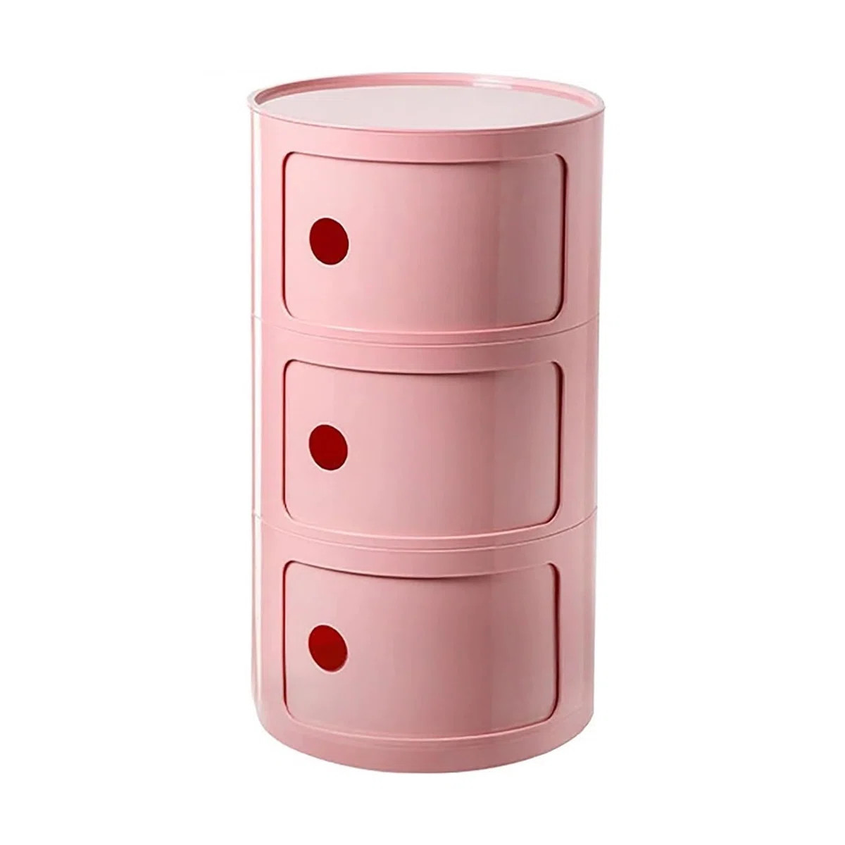 Modern Stackable Round Nightstand with Storage – 3-Tier Side Table Cabinet with Drawers | Wayfair North America