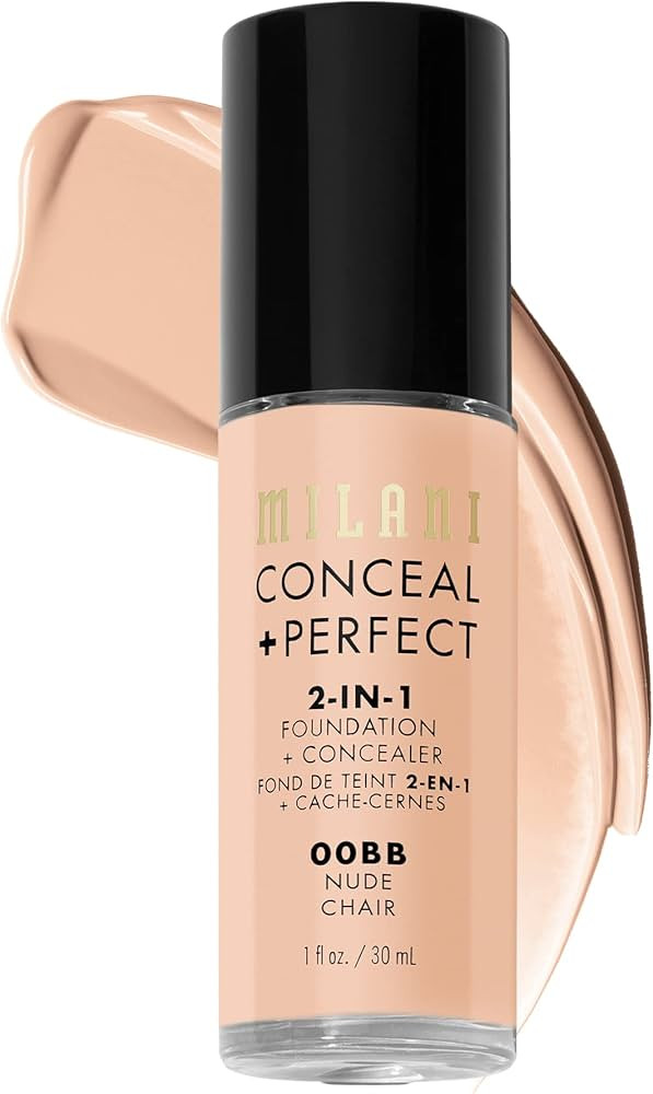 Milani Conceal + Perfect 2-in-1 Foundation + Concealer - Nude (1 Fl. Oz.) Cruelty-Free Liquid Fou... | Amazon (US)