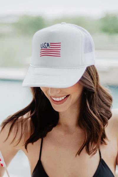 USA Flag Illustration Foam Hat | Katydid