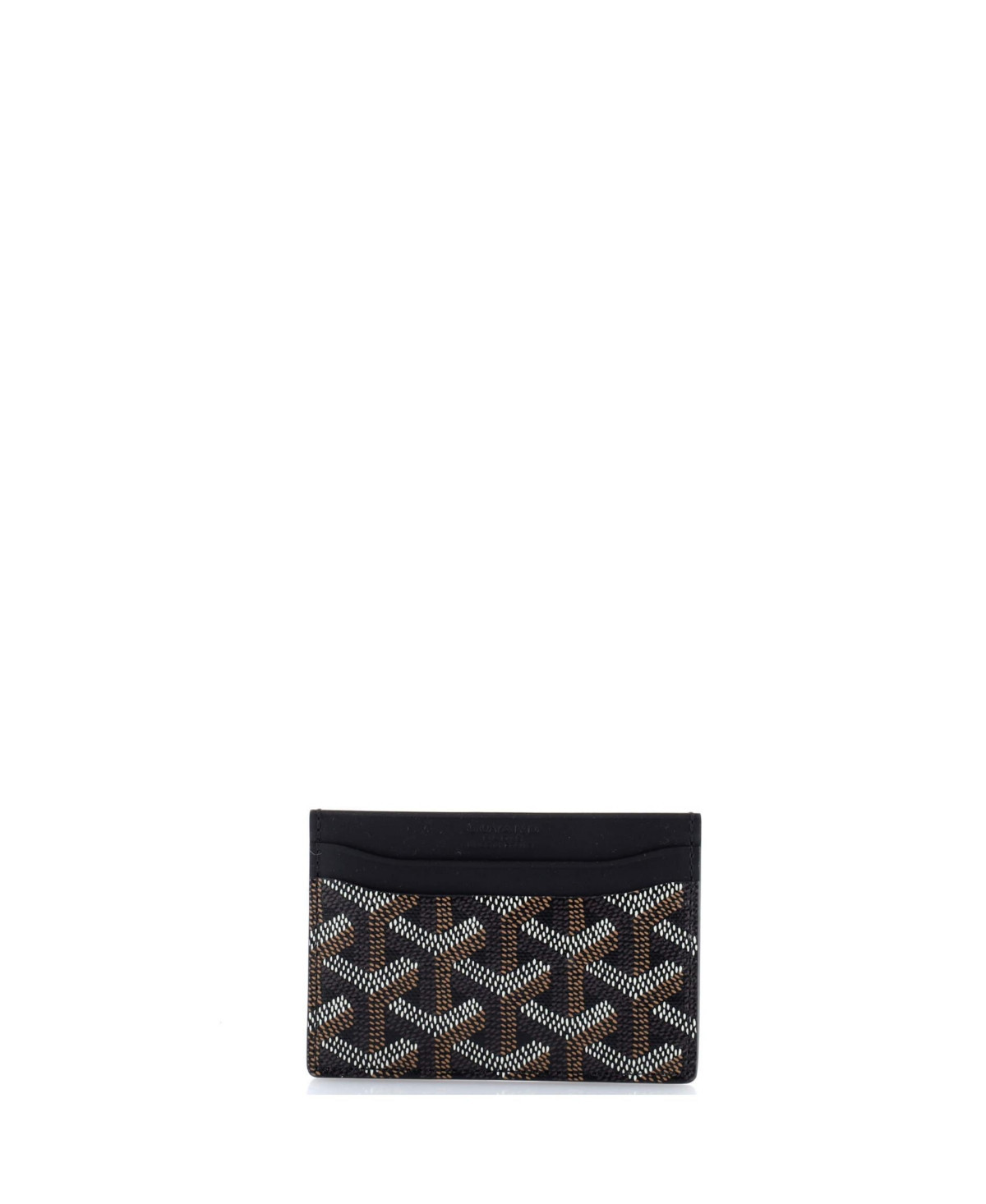 Pre-Owned Goyard Saint Sulpice Card Holder Coated Canvas - Black | Macy's