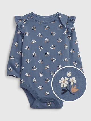 Baby 100% Organic Cotton Mix and Match Ruffle Bodysuit | Gap (US)