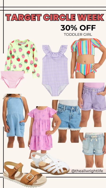 30% off toddler girl this week! Includes shorts, tees, tanks, sandals, swim, and dresses! 

#LTKkids #LTKfamily #LTKxTarget