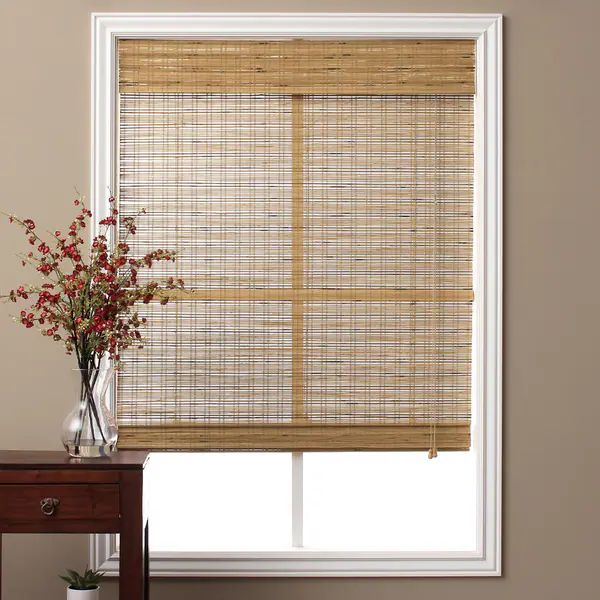 Arlo Blinds Tuscan Bamboo Roman Shade with 74 Inch Height | Bed Bath & Beyond