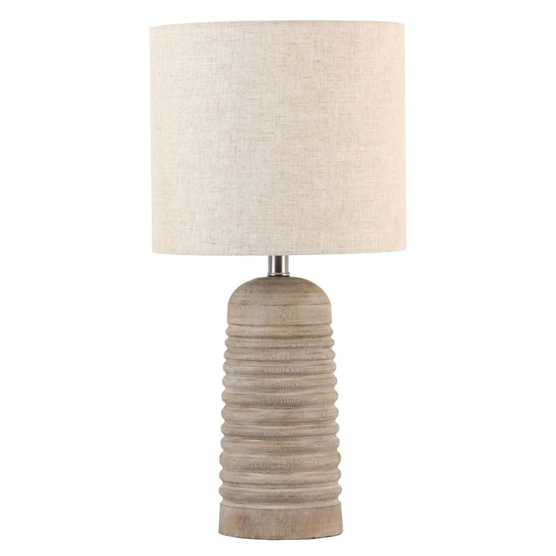 Brown Ribbed Table Lamp, 23.5" | At Home