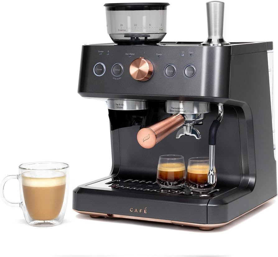 Café Bellissimo Semi Automatic Espresso Machine + Milk Frother | WiFi Connected| Built-In Bean G... | Amazon (US)