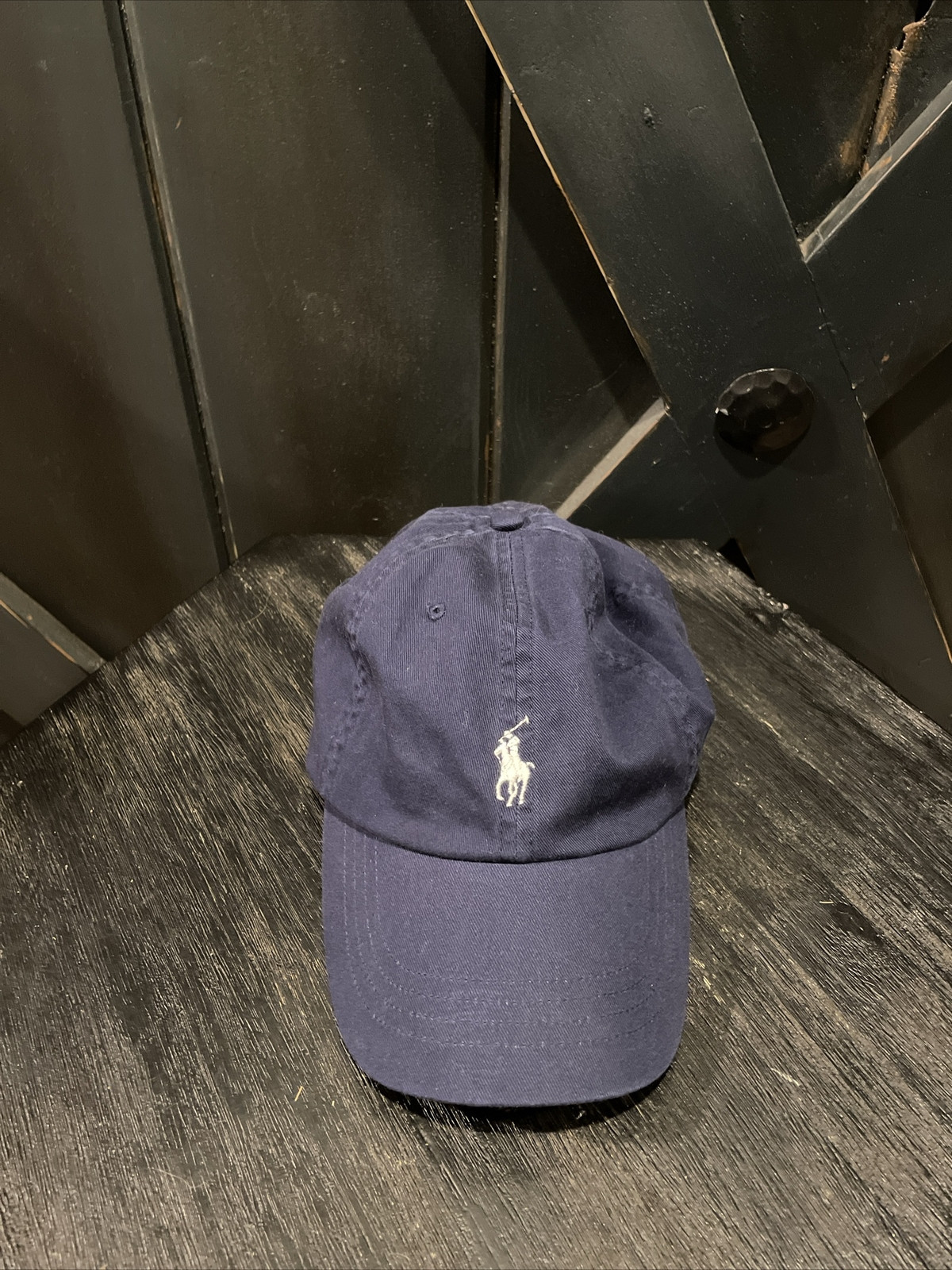Polo Ralph Lauren Baseball Cap Strapback Blue White Pony Hat O/S EUC | eBay US