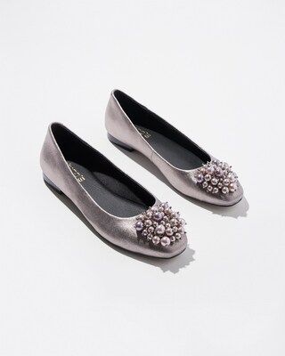 Suede Faux Pearl Flats | Chico's