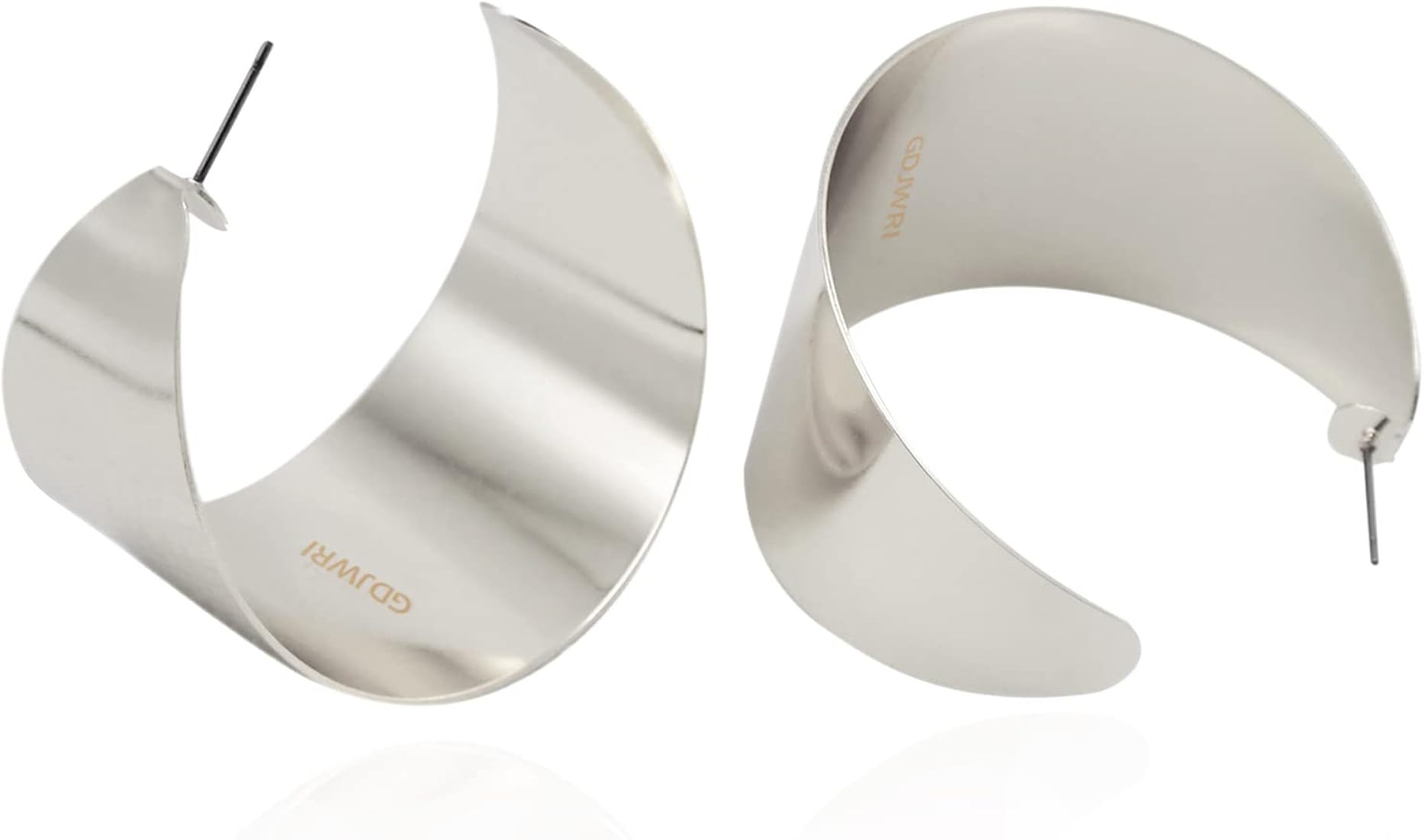 Geometric Chunky Hoop Earrings Large Vintage Statement Hypoallergenic Gold Plated Boho Earrings J... | Amazon (US)