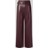 Raffaello Rossi Straight Leg Hose in Leder-Optik Modell 'NICOLE' in Bordeaux, Größe 34 | Peek & Cloppenburg* Düsseldorf DE