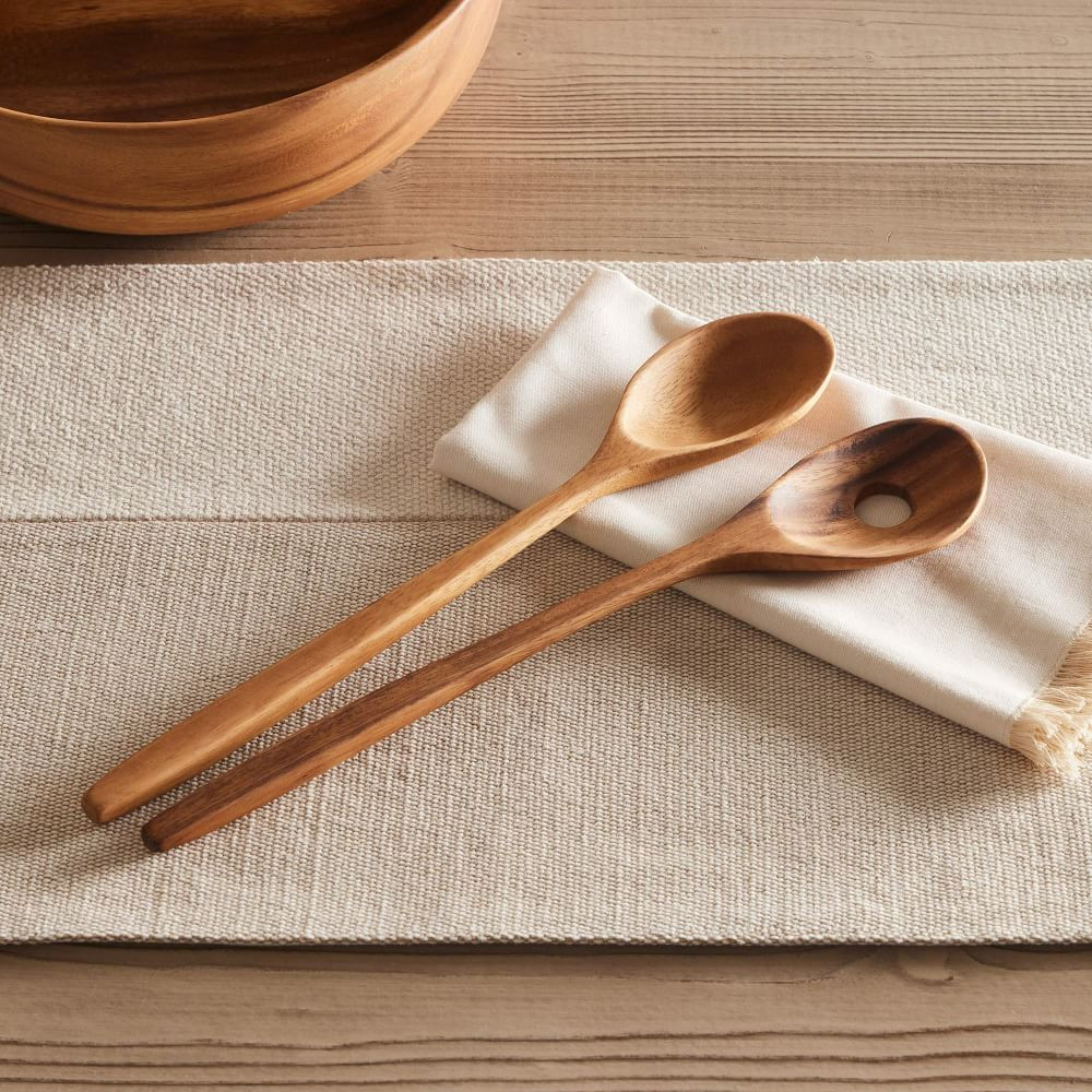 Organic Shaped Wood Serving Utensils (Set of 2) | West Elm (US)