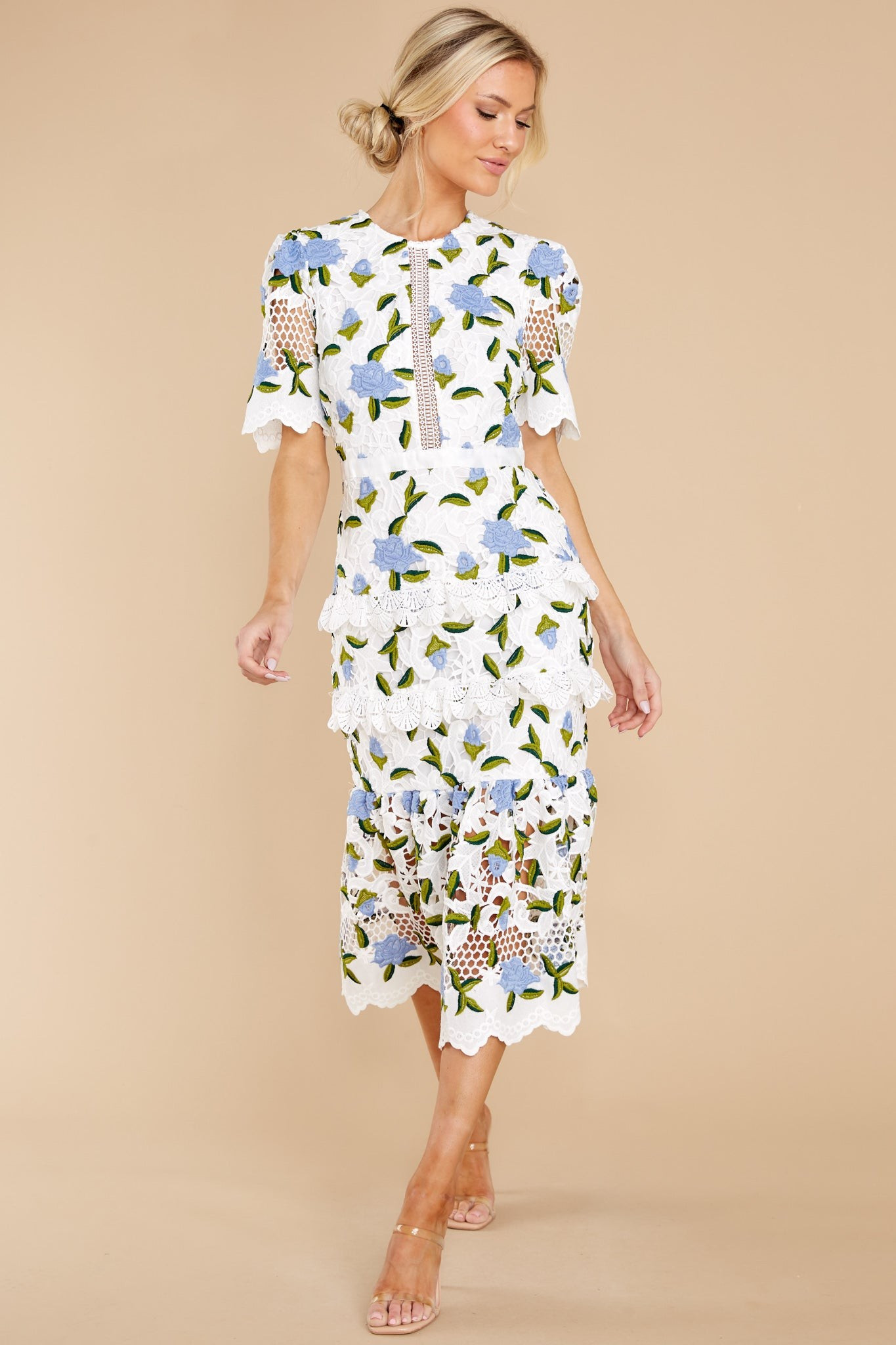 All I Wanted Blue Floral Lace Maxi Dress- Easter Dress | Red Dress 