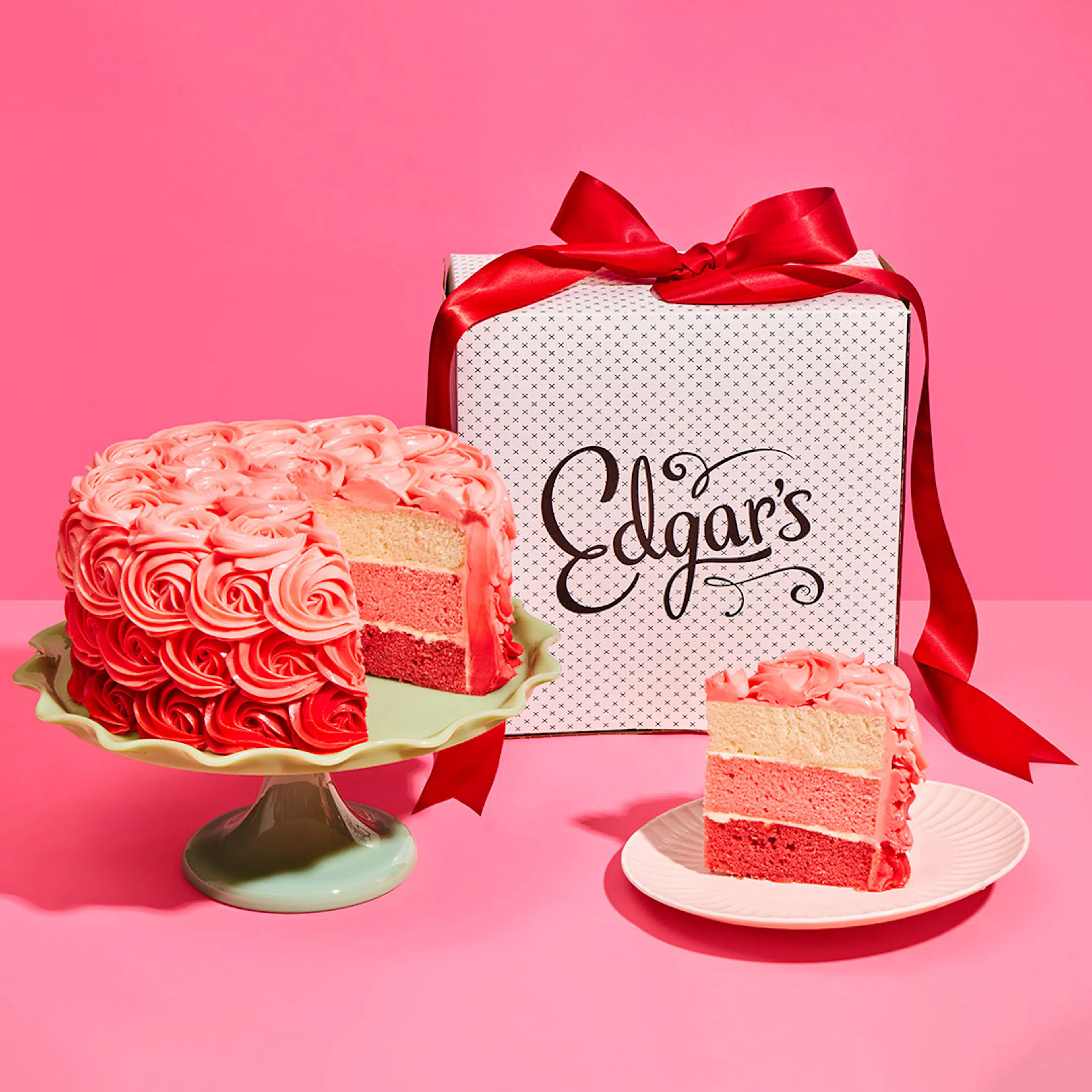 Pink Ombré Cake by Edgar's Bakery | Goldbelly | Goldbelly