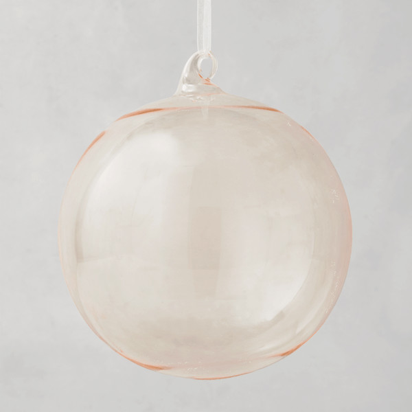 Pink Clear Glass Ornament | Z Gallerie