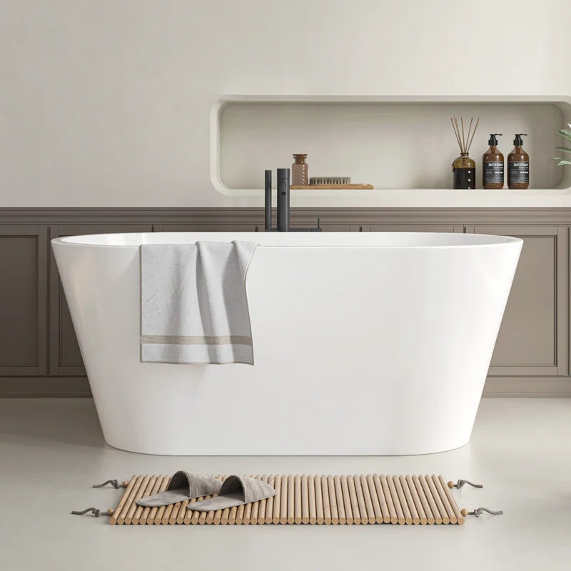 54'' x 29'' Freestanding Soaking Acrylic Bathtub | Wayfair North America
