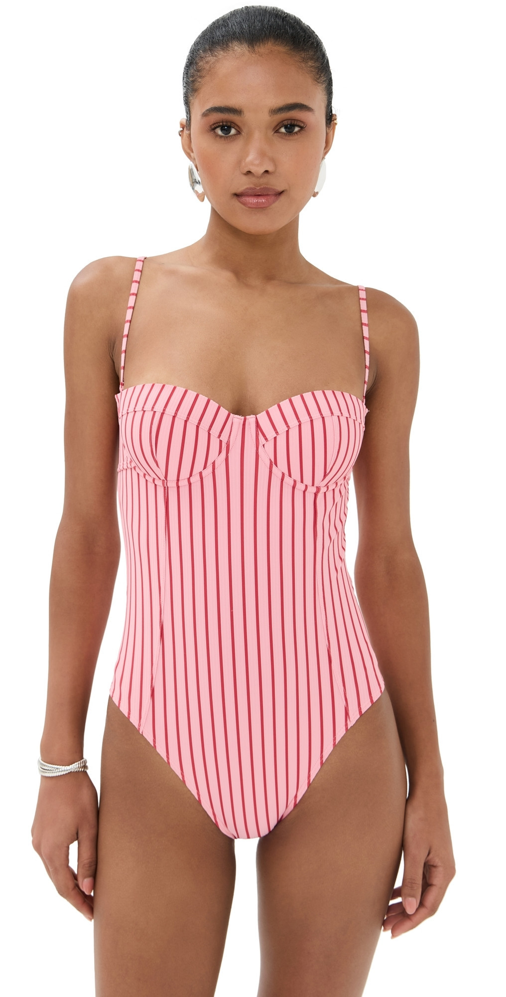 STAUD Maeve One Piece Montauk Stripe XS | Shopbop