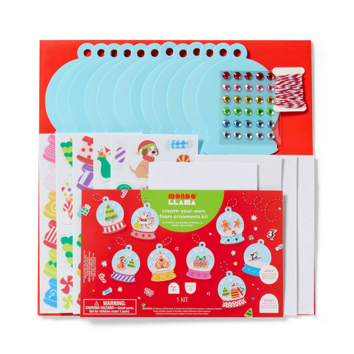 Christmas Craft 12ct Foam Snow Globes Activity Kit - Mondo Llama™ | Target
