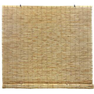 Radiance Natural Cordless Light Filtering Bamboo Reed Blind Interior/Exterior Manual Roll-Up Shad... | The Home Depot