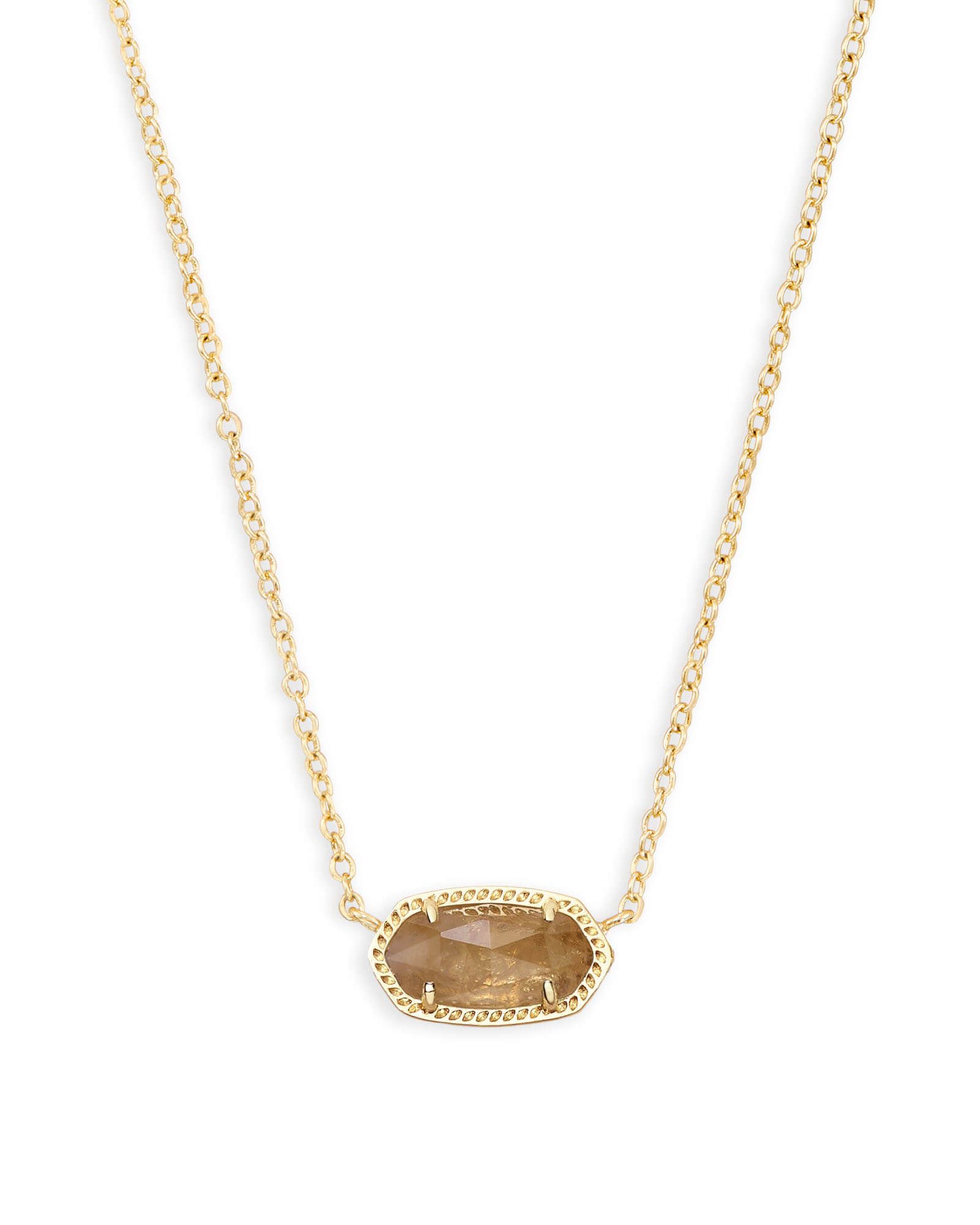 Elisa Gold Pendant Necklace in Rose Quartz | Kendra Scott | Kendra Scott