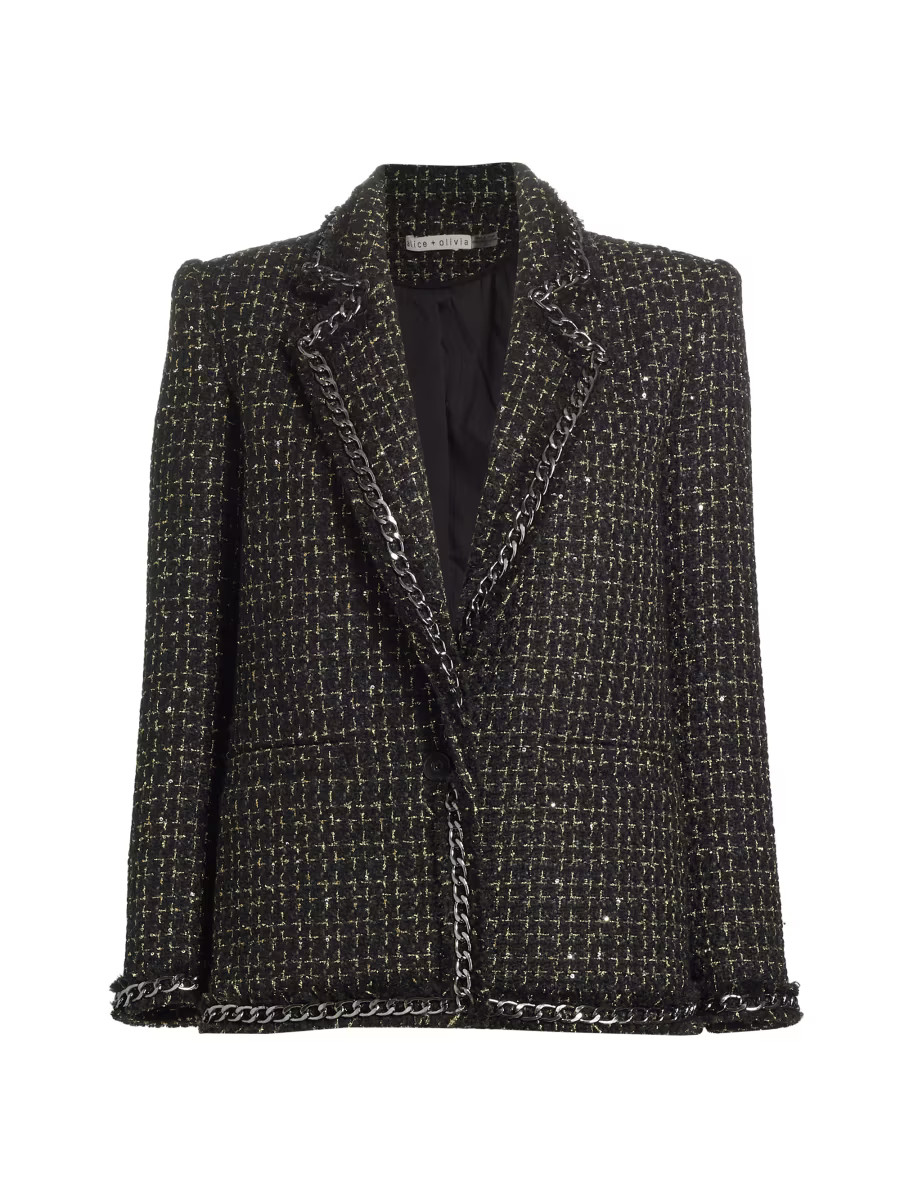 Shan Tweed & Chain-Link Jacket | Saks Fifth Avenue