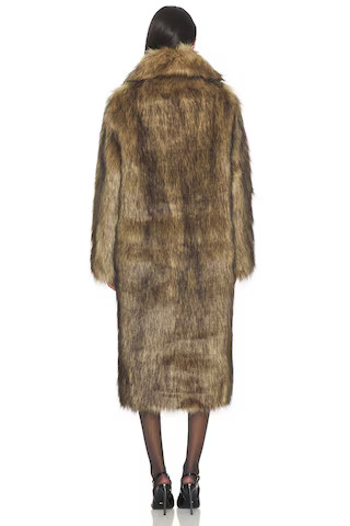 x Emma Leger Carmela Faux Fur Coat in Brown | Revolve Clothing (Global)