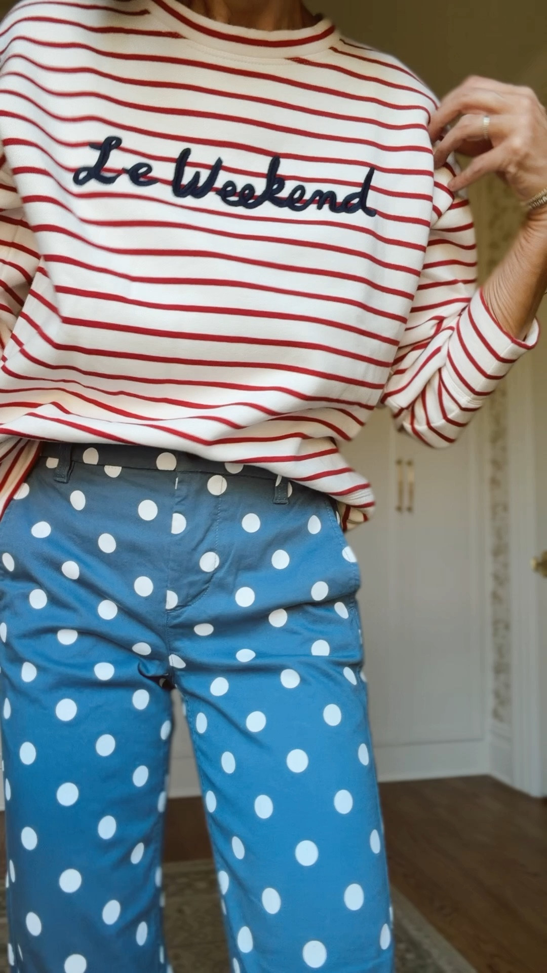 Xs in top 
Sized down to 25 in pants 