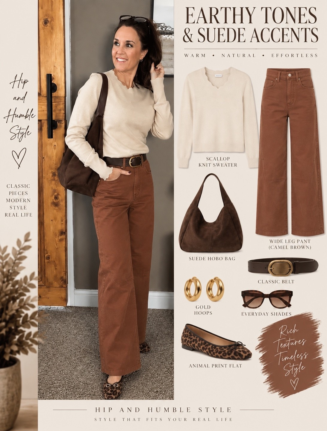 Neutral fall vibes with trending suede, animal print flats, gold accessories and colored barrel denim jeans

#LTKootd #LTKSeasonal #LTKgrwm