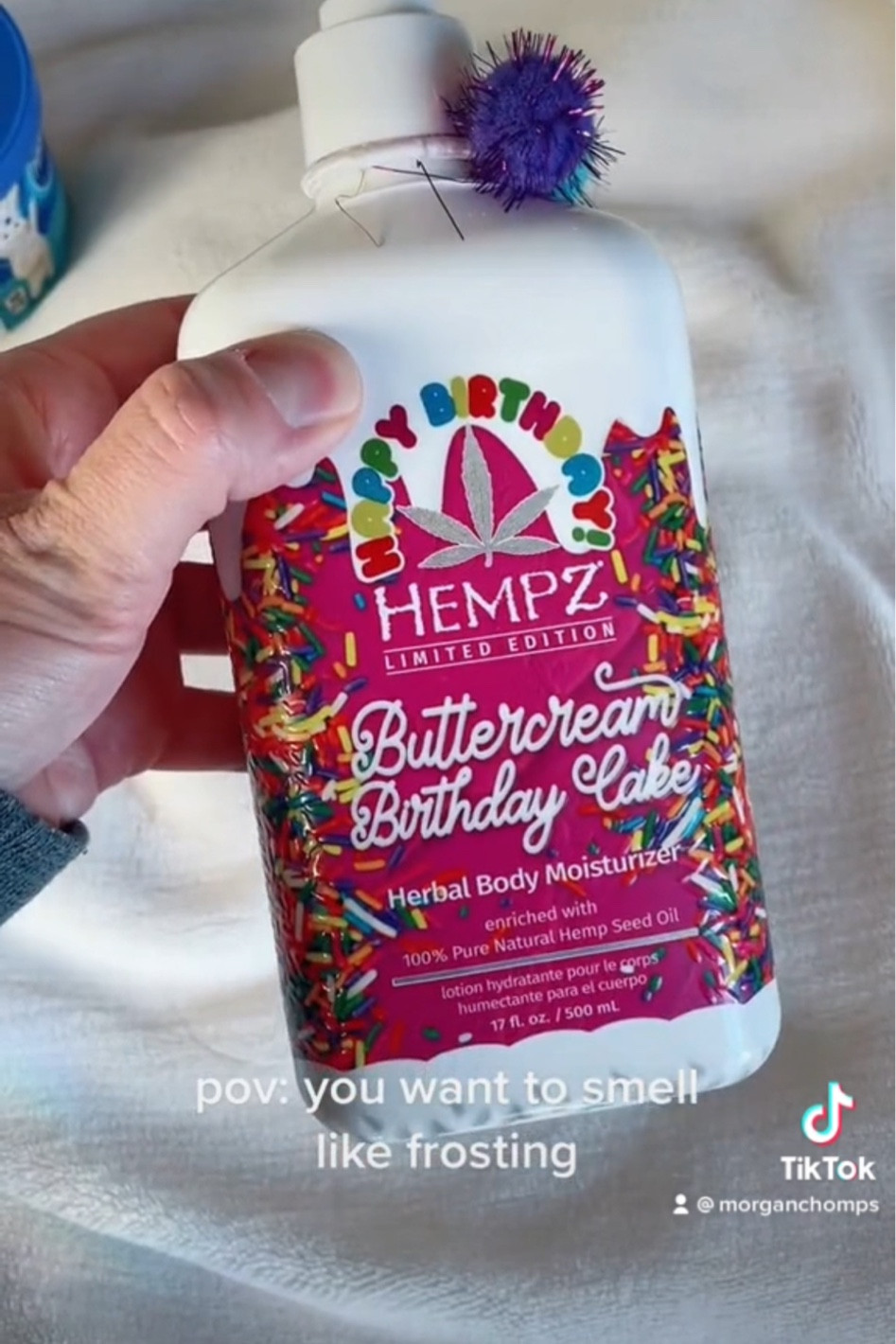 Hempz Buttercream Birthday Cake Lotion
The BEST smelling lotion—smells just like vanilla frosting. 
As seen in this TikTok!

#LTKbeauty #LTKHoliday