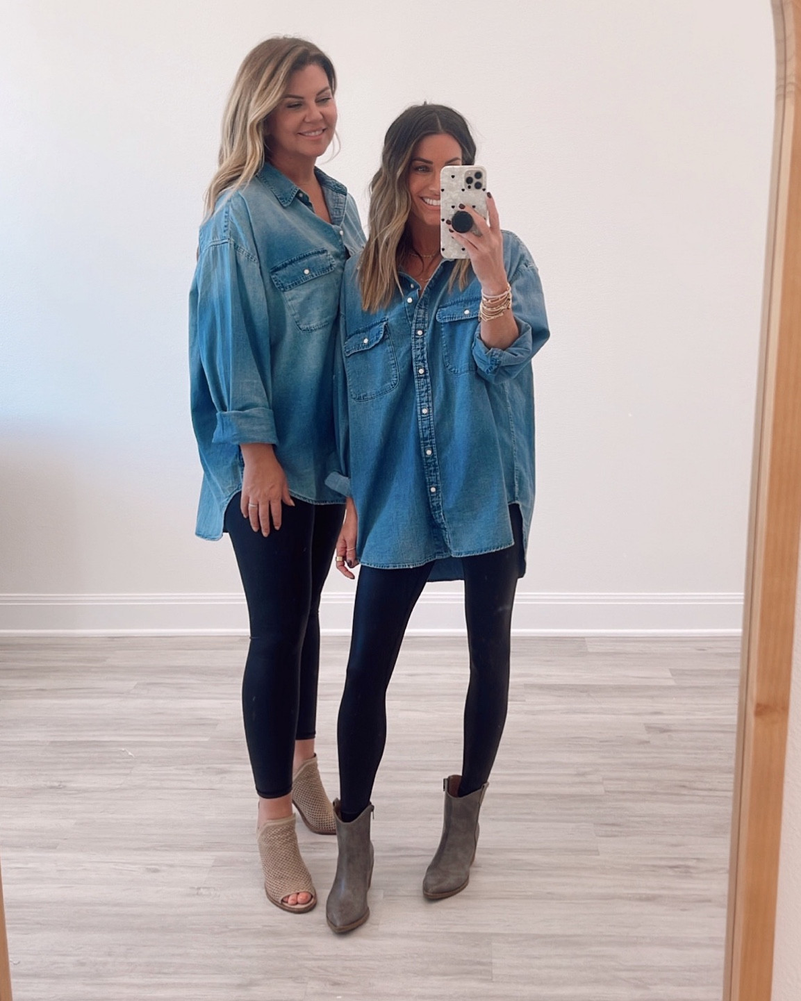 Jen: small in top, xs in leggings 
Angela: large in top, medium in leggings 
Code: LTKAERIE10 
Code: LTKFALL on leggings. 



#LTKshoecrush #LTKstyletip #LTKsalealert