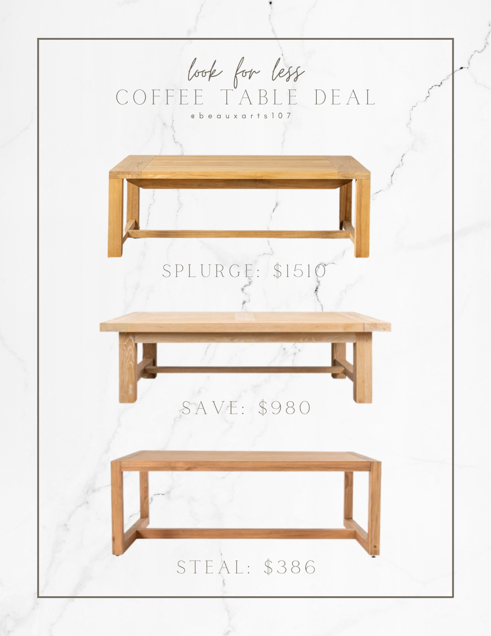 Look for less coffee table. 

#LTKsalealert #LTKhome #LTKFind