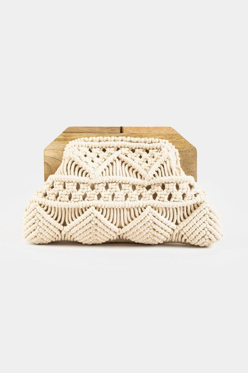 Samara Crochet Wooden Clutch | Francesca’s Collections
