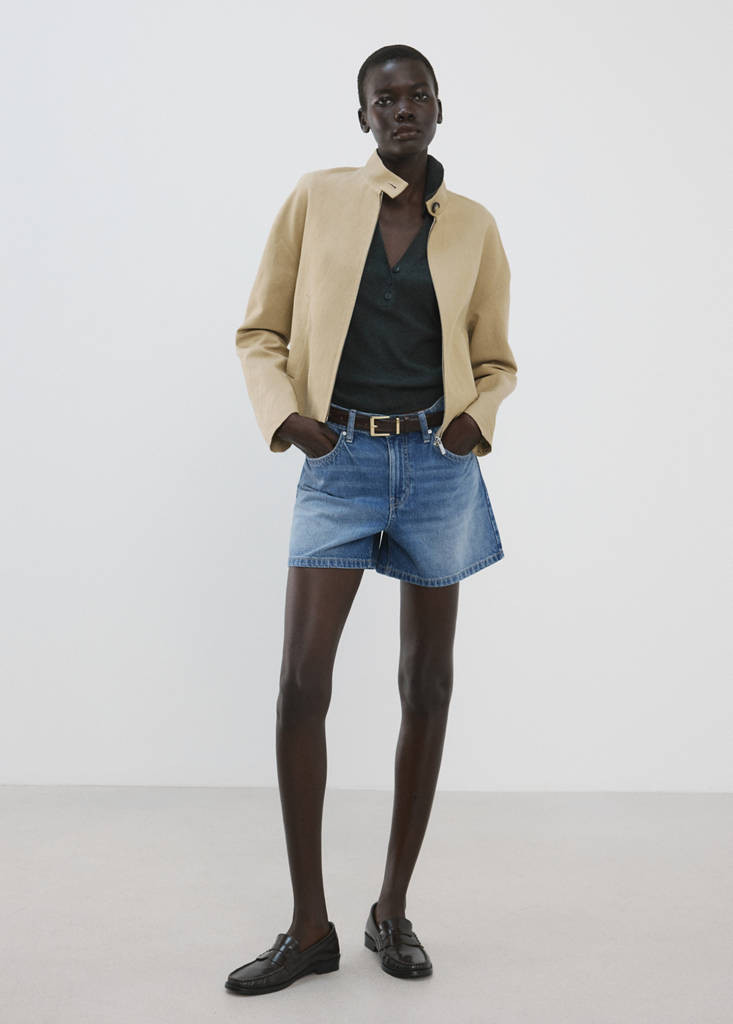 Straight mid-rise denim shorts medium blue - Woman - 0 - MANGO | Mango (US/MX/AU)