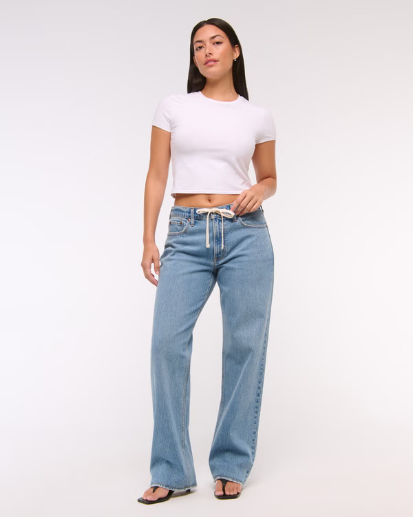 Women's Curve Love Low Rise Baggy Jean | Women's Clearance | Abercrombie.com | Abercrombie & Fitch (US)