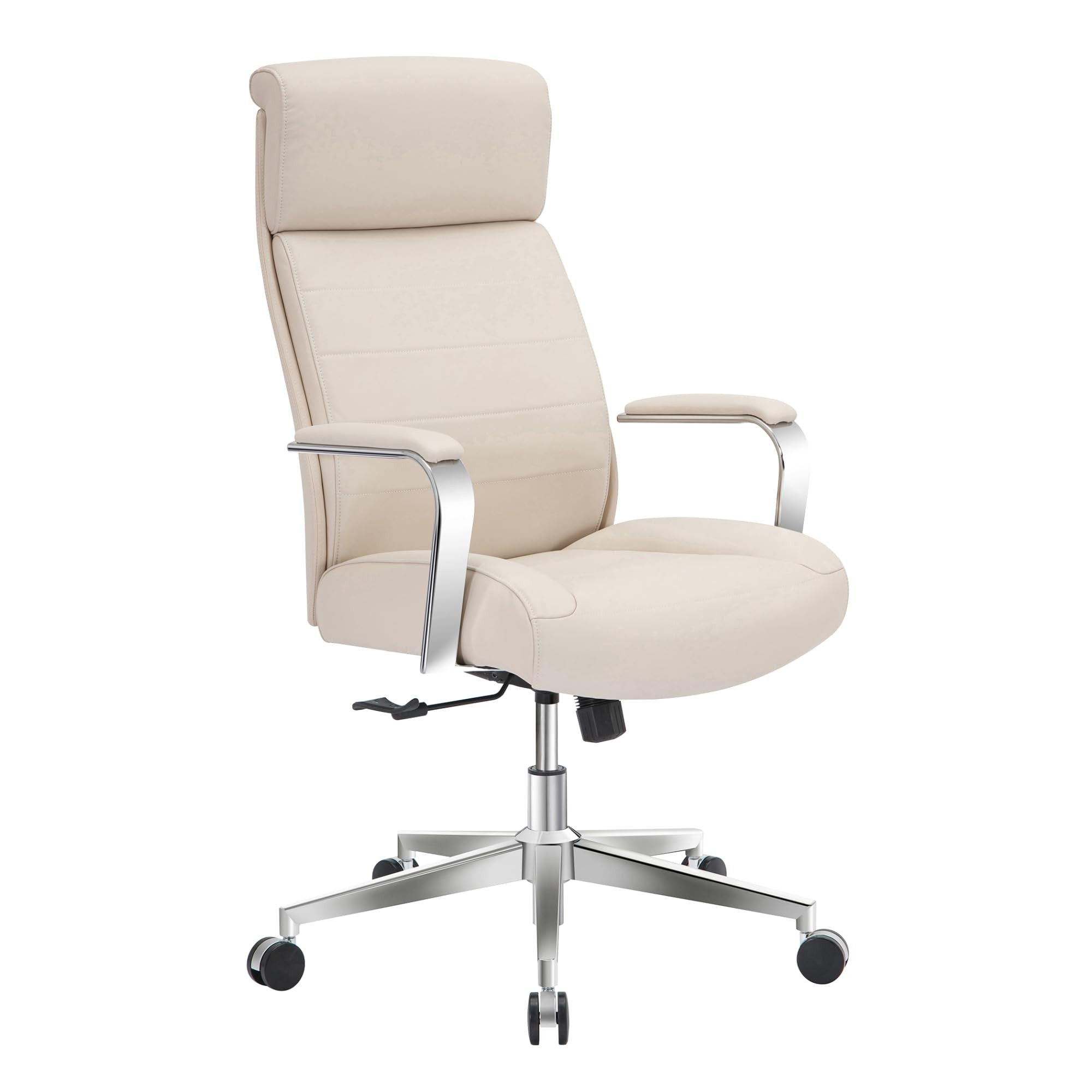 Realspace® Modern Comfort Modee Vegan Leather High-Back Executive Office Chair, Sand/Chrome, BIF... | Amazon (US)